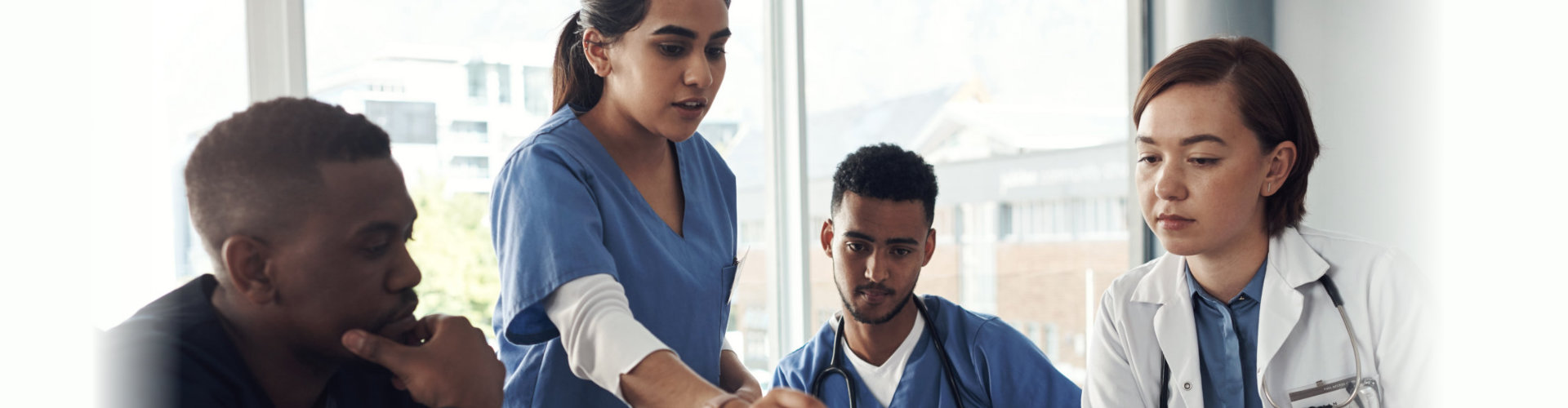 aides or nurses having a meeting